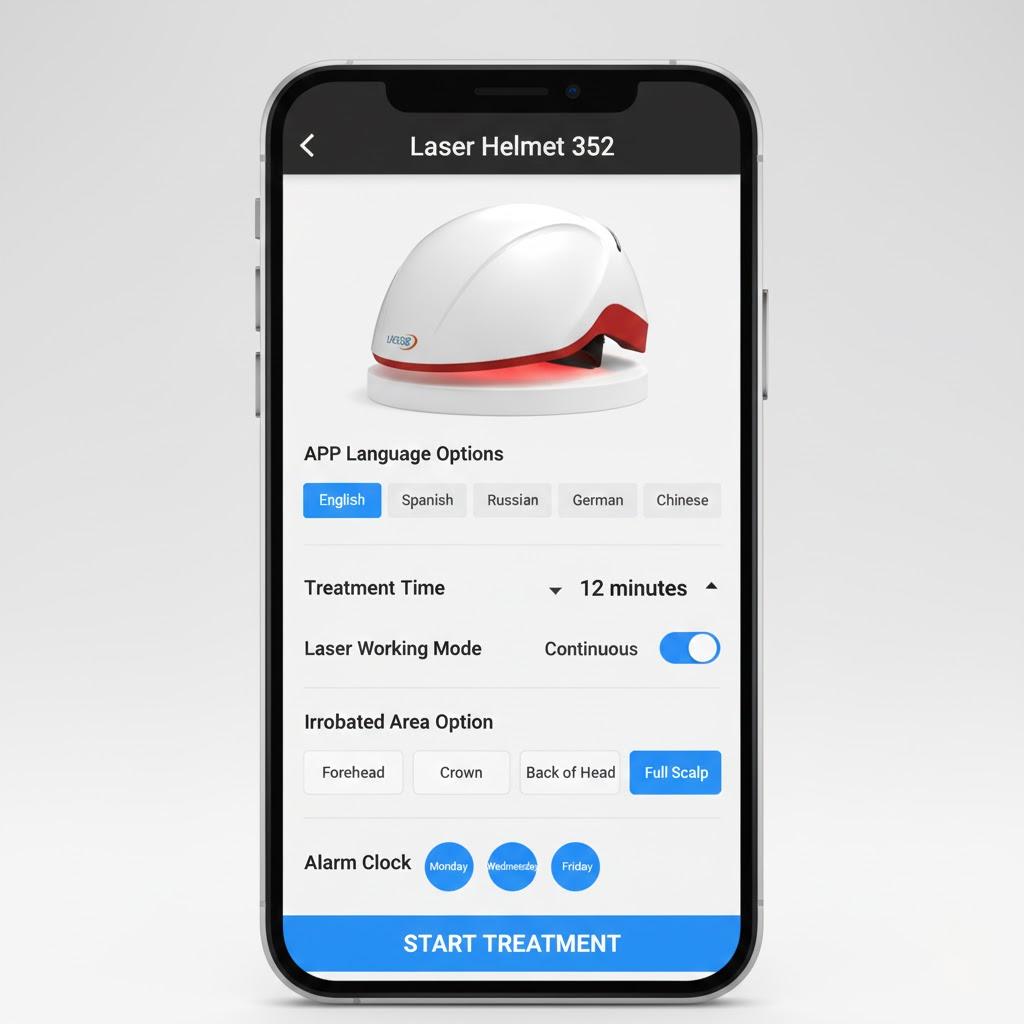 Laser Helmet 352 with APP-Controlled